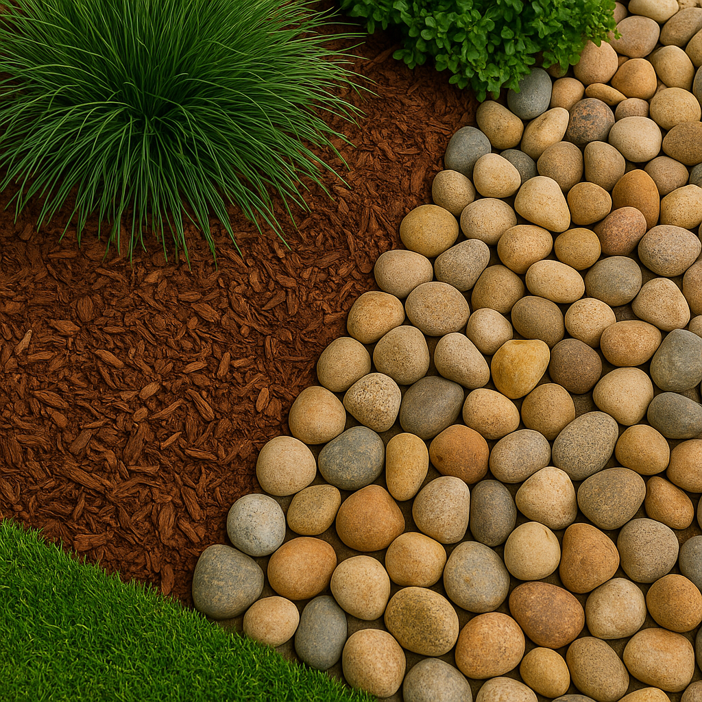 Mulch and Rock