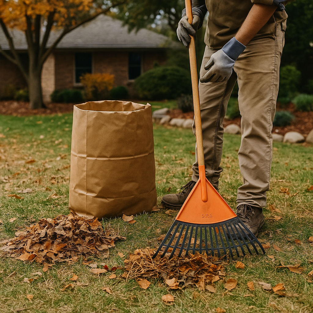 Seasonal yard cleanup and debris removal